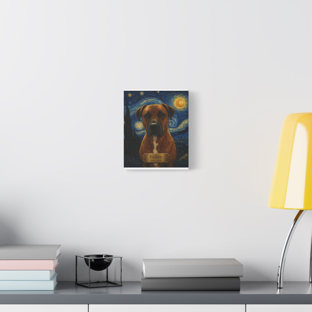 Personalized Pet Memorial Canvas Portrait