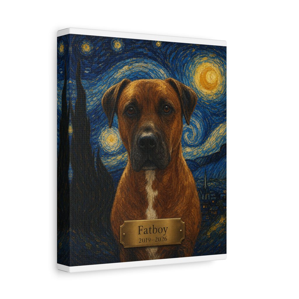 Personalized Pet Memorial Canvas Portrait