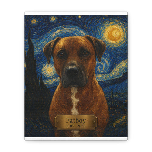 Personalized Pet Memorial Canvas Portrait