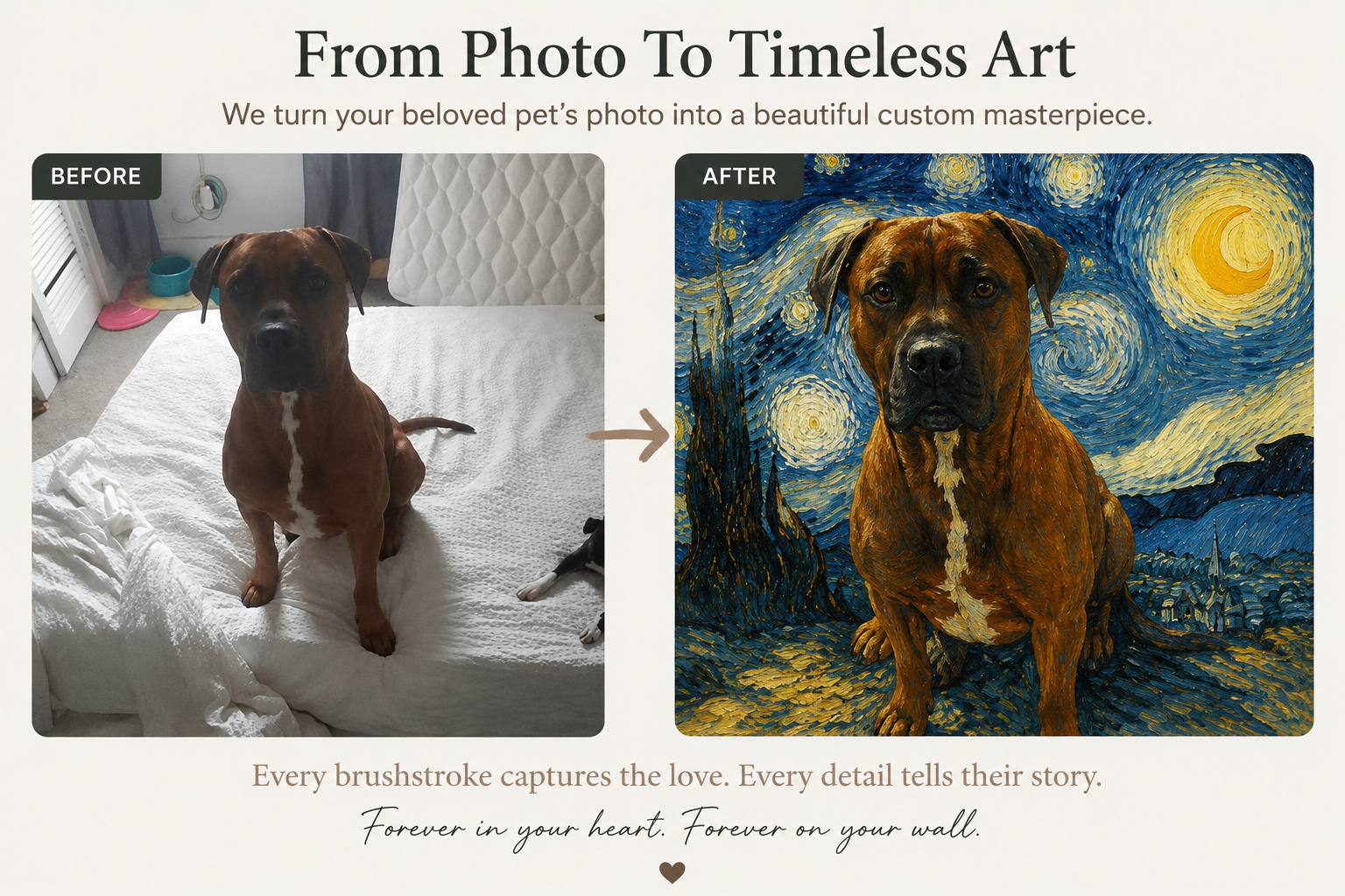 Personalized Pet Memorial Portrait