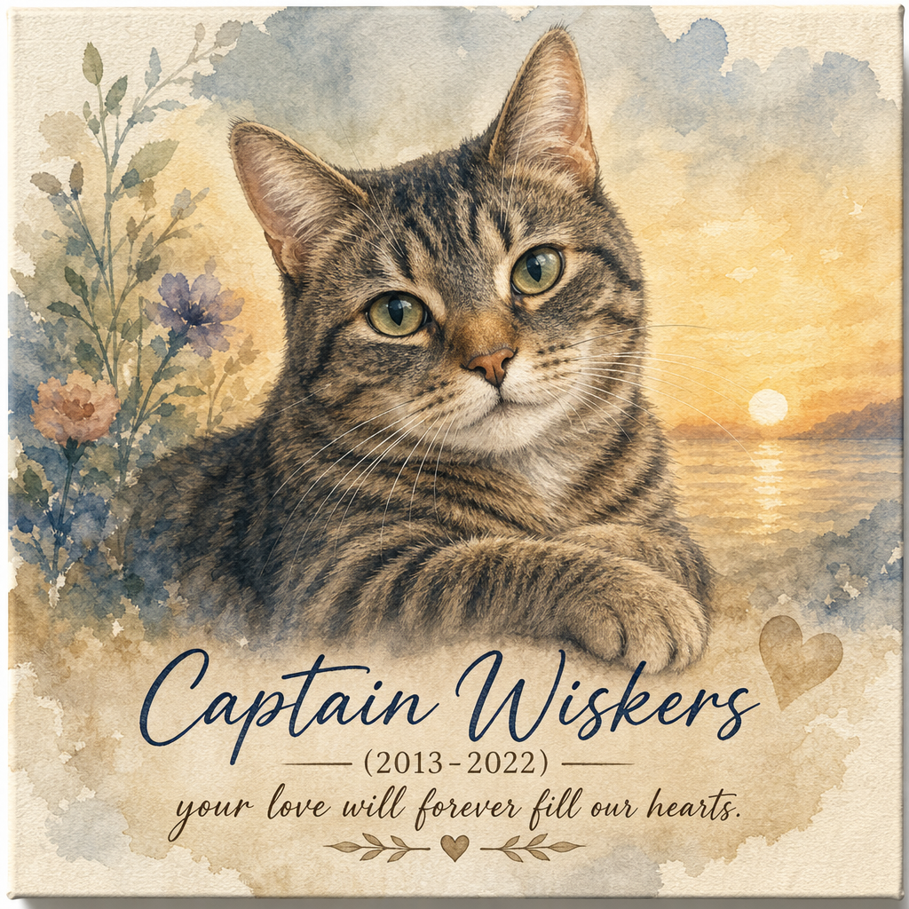 Personalized Pet Memorial Portrait