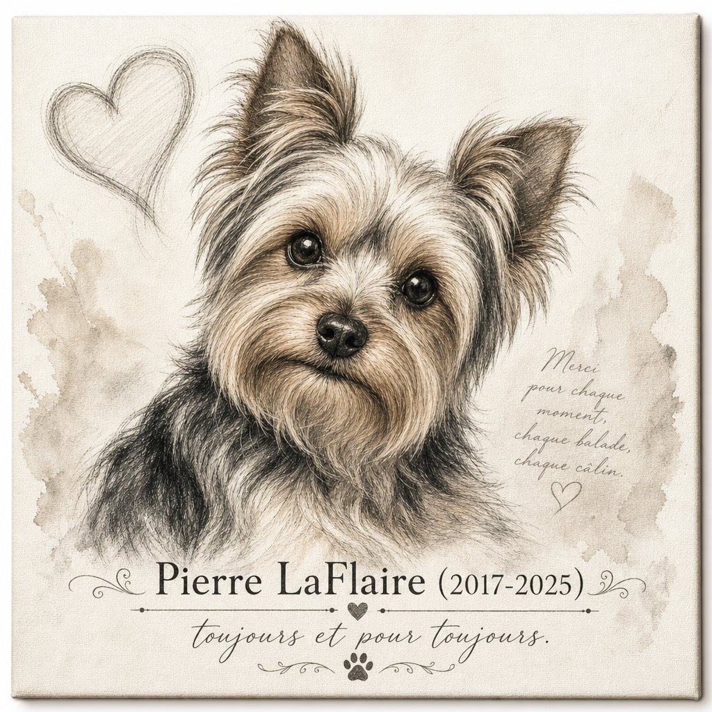 Personalized Pet Memorial Portrait